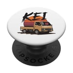 Japonais Kei Truck Driver Automobile Mini Camion PopSockets PopGrip Adhésif