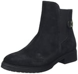 Tommy Hilfiger Bottines Femme TH Suede Flat Boot en Daim, Noir (Black), 36 EU