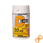 D-MAX Vitamin D3 2000IU 50mcg 90 Chewable Tablets Raspberry Flavor Supplement