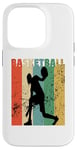 Coque pour iPhone 14 Pro Ballon de basket vintage pour homme et femme, rétro vieilli