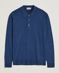 John Smedley Belper Extra Fine Merino Polo Pullover Indigo