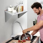 VEVOR Étagère Murale Tablette Flottante Inox 610x457x63 mm Charge 136 kg Cuisine