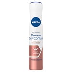 NIVEA Derma Control 96 h Déodorant spray (1 x 200 ml), Détranspirant contre la transpiration excessive, l’humidité et les odeurs, cliniquement approuvé, Déodorant femme à la formule brevetée