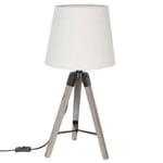 Lampe trépied "Runo" - bois et ivoire H58 cm - Beige - Atmosphera createur d'interieur