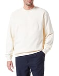 GANT Men's D2. Monogram C-Neck Sweat Sweater, Cream, XXL