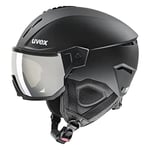 uvex Instinct Visor - Ski Helmet for Men and Women - Visor - Individual Fit - Black Matt - 59-61 cm