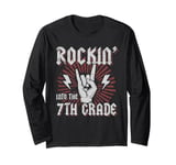 Rockin Into The 7th Grade Rockstar School Rock Star Rocker Long Sleeve T-Shirt