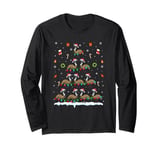 Emu Christmas Tree Lights for Men Women Emu Xmas Long Sleeve T-Shirt