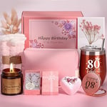 80th Birthday Gifts for Women, Personalised Birthday Hampers for Her Turning 80, Funny 80 Year Old Pamper Gift Basket for Mum, Grandma, Best Friend, Wife, Sister, Ladies 80th Birthday Presents Ideas