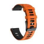 För Garmin Forerunner 645 Music 20 mm Watch i blandad färg Orange-Black