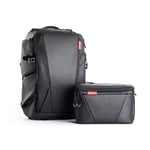 PGYTECH UK OneMo All Weather Scratch & Tear Resistant 25L Backpack & 5L Shoulder Bag for Drone, Camera & Lens, Gimbal Stabiliser, Laptop and Accessories (P-CB-020) Twilight Black 25L + 5L