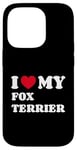 Coque pour iPhone 14 Pro Fox Terriers Foxterriers I Love My Fox Terrier Foxterrier