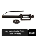 Telescopic Bluetooth Selfie Stick with Wireless Remote For Mobile Phone, Black