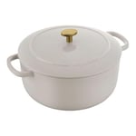 BALLARINI Bellamonte Cocotte ronde en fonte émaillée 24 cm 4 l Blanc ivoire