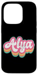 Coque pour iPhone 14 Pro Alya Prénom Fille Vintage Années 70 80 Personnalisé