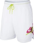 Nike M J 7" Jumpman Poolside Short Sport Shorts - White/Cyber/Active Fuchsia, X-Small