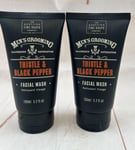 Scottish Fine Soaps Men's Grooming Thistle & Black Pepper Facial Wash 2x 150ml