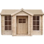 Cabane enfant exterieur 2.63m2 - Maisonnette en bois pour enfants - Cabane bois enfant 241x187xH151cm - Maison enfant exterieur Timbela M520