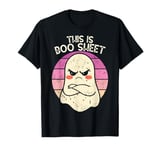 This Is Boo Sheet grumpy female ghost Vintage Halloween girl T-Shirt