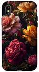 Coque pour iPhone X/XS Rose Garden Fleur Art Moody Floral Femme Esthétique