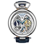 Stührling Mens Silver Emperor’s Grandeur Automatic 49mm Skeleton - One Size