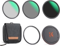 Filtres 49mm Polarisant CPL+ND8+ND64 Magnétiques+Bague Base+Bouchon d'objectif en Kit Installer Rapidement pour Objectif Appareil Photo.[G575]