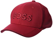 BOSS Men's Technical Pique Logo Cap Baseball, Hope Red, One Size