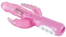 Vibromasseur lapin double gode réaliste vibrant vaginal anal clitoris
