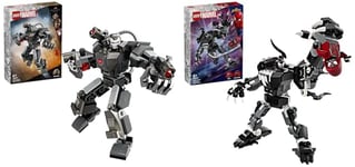 LEGO Marvel Venom Mech Armour vs. Miles Morales, Posable Spider-Man Toy Action Figure for Kids & Marvel War Machine Mech Armour, Buildable Toy Action Figure for Kids with 3 Stud Shooters