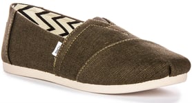 Toms Alpargata Refibra Espadrilles Womens Trainer Dark Green UK 4 - 8