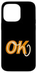 Coque pour iPhone 14 Pro Max Graphique orange Oh, OK, couleur orange