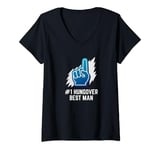 Womens Funny Hangover Humor #1 Best Man Wedding Idea V-Neck T-Shirt