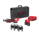 Milwaukee M12 HPT-202C GM-SET Pressemaskin med batteri og lader, 15-22-28