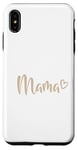 Coque pour iPhone XS Max Cœur beige blanc maman