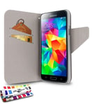 ETUI FOLIO A RABAT SAMSUNG GALAXY S5 FOLIO UV BLANC ECO-CUIR (PU)