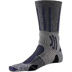 X-Socks Trek Path Ultra Light Chaussette Mixte Adulte, Opal Black/Dolomite Grey Mélange, FR : S (Taille Fabricant : 35-38)