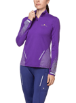 Ronhill Long Sleeve Half Zip Thermal Base Layer Running Top, Regal Purple