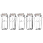 Kilner 5pc 1.8Litre Glass Storage Airtight Food Preserving Facetted Clip Top Jar