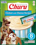 Churu Sticks by INABA Dog Treat - Chicken & Cheese Flavour (8 x 20g) / Soft & Creamy Dog Treat, Delicious & Healthy Snack, Food Topper, Pill Assist, Training Treat, Natural, Grain Free