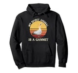 Vintage My Spirit Animal Is a Gannet Lover Retro Gannet Bird Pullover Hoodie