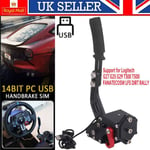 Racing Handbrake USB 14Bit Hand Brake For PC Game G25 G27 Sim Rig Hand Brake UK