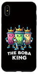 Coque pour iPhone XS Max Boba King Illustration drôle Boba Tea Drinker