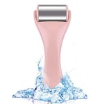 Ice Roller for Face & Eye,Puffiness,Migraine and Pain Relief,Face Roller for Eye Bags,Redness,Headaches,Cold Facial Roller Skincare Stainless Steel Face Massager (Pink)