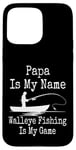 Coque pour iPhone 15 Pro Max Funny Papa Is My Name Walleye Fishing Is My Game Fish Humour