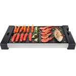 BTSSA Electric Indoor Smokeless BBQ Grill,Electric Griddle,Non-Stick Coating,Compact Storage,Adjustable Temperature,Fully Immersible Easy Cleaning,Family-Sized