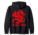 Dragon Mom Tee Fantasy Mother Mythical Mama Mummy Dragons Zip Hoodie