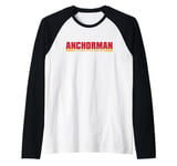 Anchorman The Legend Of Ron Burgundy Colour Logo Raglan Baseball Tee