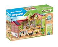 Playmobil 71304 Ferme avec Panneaux solaires - Country - avec Trois Personnages et des Animaux - Gamme Ferme avec Plus de 80% de matériaux recyclés ou biosourcés en Moyenne - Dès 4 Ans