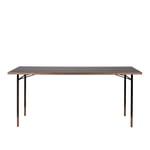 House of Finn Juhl - Nyhavn skrivebord uten skuffer Walnut Black Steel - Skrivebord - Finn Juhl - Tre farget,Svart - Metall/Tre