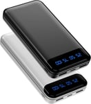 Power Bank, Lot De 2 Batteries Externes 16000 Mah 3 A Charge Rapide Chargeur Portable Avec Écran Lcd, Petite Batterie Externe Aaber Stark Pour Téléphone Portable Avec Iphone 15 14 13 12 Pro